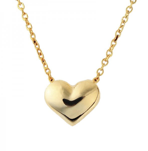 Halskette "Herz aus Gold" filigranes goldenfarbender Herz Anhänger mit Kette
