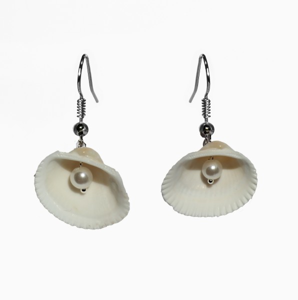 Ohrringe Muscheln Perle Meer Strand Urlaub Surfer Sommer Beach Maritim